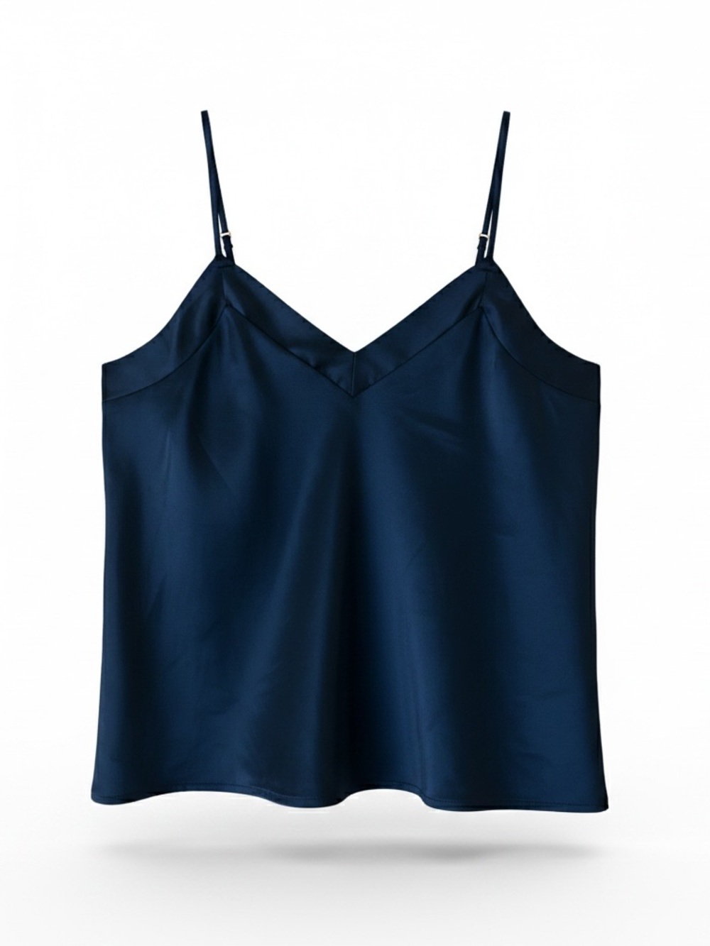 stars above Navy Satin V-Neck Camisole